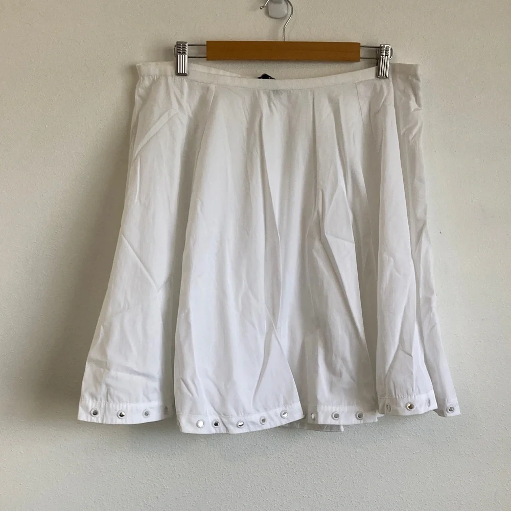 J. Crew Circle skirt with mirror embellishments White Large - Picture 2 of 7